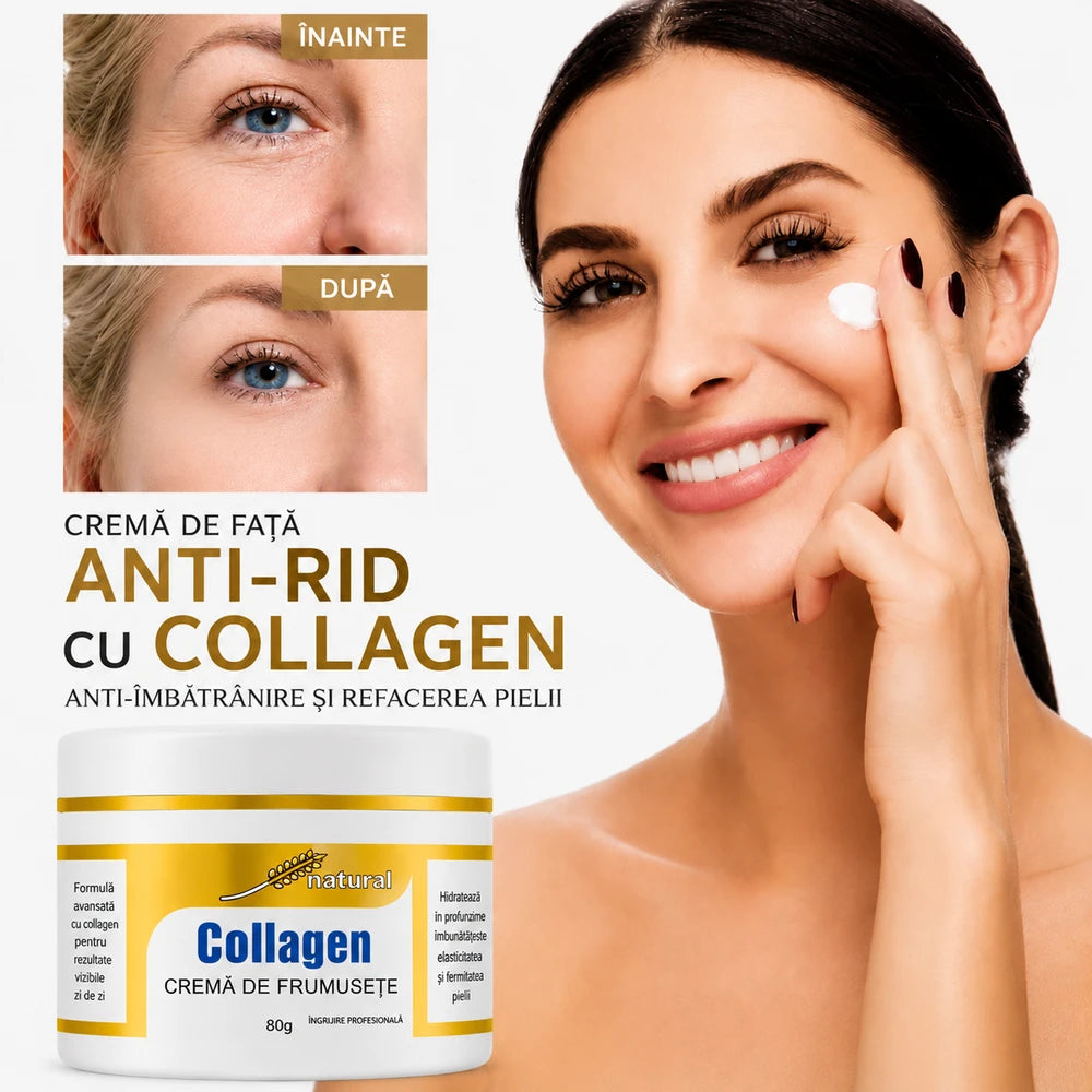 Cremă de Față Anti-Rid cu Collagen – Anti-Îmbătrânire și Refacerea Pielii